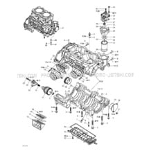 01- Crankcase, Reed Valve pour Sea-Doo 2002 RX DI, 5586 5591 5592, 2002