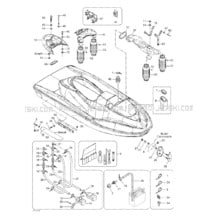 09- Body, Front View pour Seadoo 2002 RX DI, 5586 5591 5592, 2002