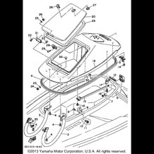 ENGINE HATCH pour Yamaha 1995 WaveRunner WAVE RUNNER III GP 700 (WRA700T) 1995