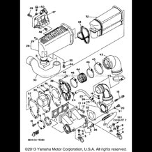 EXHAUST 1 pour Yamaha 1995 WaveRunner WAVE RUNNER III GP - WRA700T - 1995