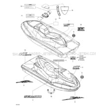 09- Decals pour Sea-Doo 2002 RX, 5579 5580 5581 5582, 2002