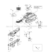 01- Engine Support And Air Intake pour Seadoo 2003 GTX 4-TEC, 2003