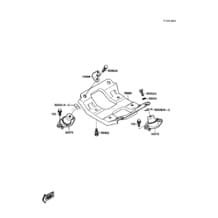 Engine Mount pour Kawasaki 1988 650 SX