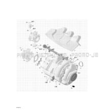 02- Air Intake Manifold pour Sea-Doo 2003 GTX 4-TEC, Supercharged, 2003