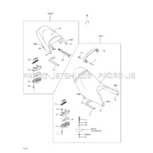 09- Seat pour Seadoo 2003 GTX 4-TEC, Supercharged, 2003