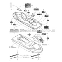 09- Decals pour Seadoo 2003 GTX 4-TEC, Supercharged, 2003