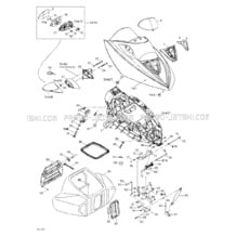 09- Front Storage Compartment pour Sea-Doo 2003 GTX DI, 6118 6119, 2003