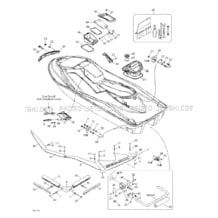 09- Body, Rear View pour Sea-Doo 2003 GTX DI, 6118 6119, 2003