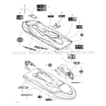 09- Decals pour Seadoo 2003 GTX DI, 6118 6119, 2003