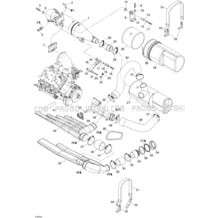 01- Exhaust pour Seadoo 2004 GTI RFI, 2004