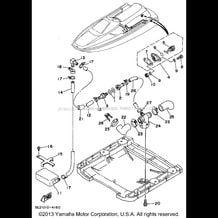 HULL DECK 2 pour Yamaha 1995 WaveRunner WAVE RUNNER III GP - WRA700T - 1995