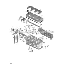 01- Cylinder Head pour Sea-Doo 2004 GTX 4-TEC, LTD Supercharged, 2004