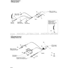 10- Steering Harness, LCD Gauge Harness pour Seadoo 2004 GTX 4-TEC, LTD Supercharged, 2004