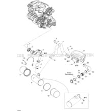 01- Exhaust System pour Seadoo 2004 GTX 4-TEC, 2004