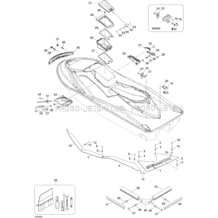 09- Body (Rear View) pour Seadoo 2004 GTX 4-TEC, 2004