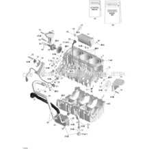 01- Engine Block pour Seadoo 2005 GTX 4-TEC, WAKE, 2005