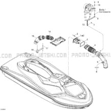 09- Ventilation pour Sea-Doo 2005 GTX 4-TEC, WAKE, 2005