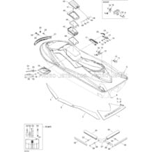 09- Body, Rear View WAKE pour Seadoo 2005 GTX 4-TEC, WAKE, 2005