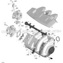 02- Air Intake Manifold pour Sea-Doo 2005 GTX 4-TEC, Supercharged, 2005