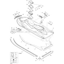 09- Body, Rear View pour Sea-Doo 2005 GTX 4-TEC, Supercharged, 2005