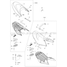 09- Seat pour Seadoo 2005 GTX 4-TEC, Supercharged, 2005