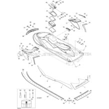 09- Body, Rear View pour Sea-Doo 2005 GTX 4-TEC, LTD SCIC, 2005