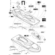 09- Decals pour Seadoo 2005 GTX 4-TEC, LTD SCIC, 2005