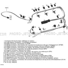 10- Engine Harness pour Seadoo 2006 GTI Rental, 2006