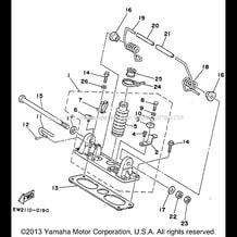 POLE PIVOT pour Yamaha 1990 WaveRunner SUPER JET - SJ650D - 1990