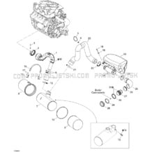 01- Exhaust System pour Seadoo 2006 GTX 4-TEC SC, 2006