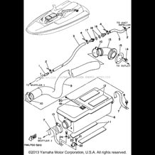 EXHAUST 2 pour Yamaha 1995 WaveRunner WAVE RUNNER VXR - WRB650T - 1995