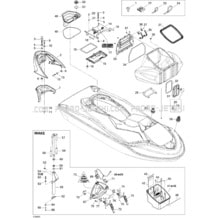 09- Body, Front View STD pour Seadoo 2006 GTX 4-TEC, STD, 2006