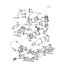 Muffler(s) pour Kawasaki 1988 650 SX