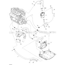 01- Cooling System pour Seadoo 2007 GTI 4-TEC RENTAL, 2007