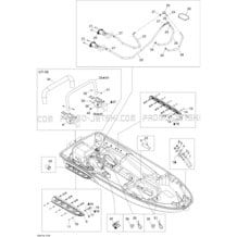 09- Hull GTI STD, RENTAL pour Sea-Doo 2007 GTI 4-TEC RENTAL, 2007