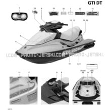 09- Decals RENTAL pour Seadoo 2007 GTI 4-TEC RENTAL, 2007