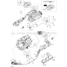 01- Engine And Air Intake Silencer pour Sea-Doo 2007 GTX Wake, 2007
