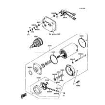 Starter Motor pour Kawasaki 1988 650 SX