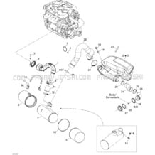 01- Exhaust System 1503 NA pour Seadoo 2007 RXP 1503 NA, 2007