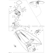 09- Front Cover pour Seadoo 2008 GTI Rental 130, 2008