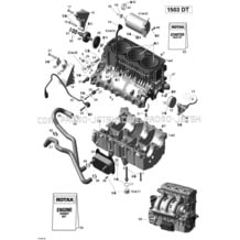 01- Engine Block pour Sea-Doo 2008 GTI SE 130, 2008