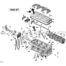 01- Cylinder Head pour Seadoo 2008 GTI SE 130, 2008