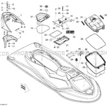 09- Body, Front View pour Seadoo 2008 GTX 215, 2008