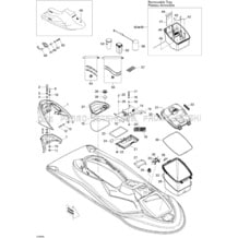 09- Body, Front View pour Sea-Doo 2008 GTX Limited 215, 2008