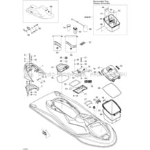 09- Body, Front View pour Seadoo 2008 GTX Limited 215, 2008