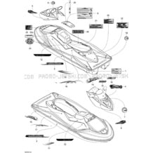 09- Decals pour Seadoo 2008 WAKE 155, 2008