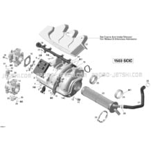 02- Air Intake Manifold And Throttle Body V1 Sea-Doo pour Seadoo 2008 RXP 215, 2008