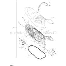 09- Seat pour Seadoo 2008 RXP 215, 2008