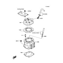 Cylinder Head/Cylinder pour Kawasaki 1988 JS300