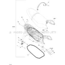 09- Seat pour Sea-Doo 2008 RXP  X 255, 2008